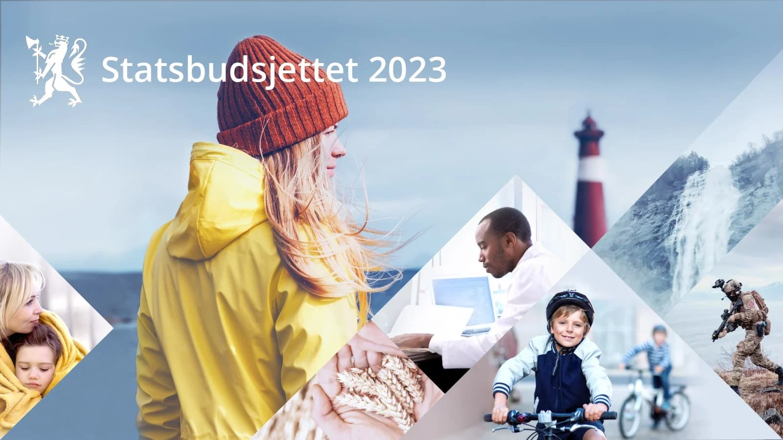 Forsideillustrasjonen til statsbudsjettet 2023