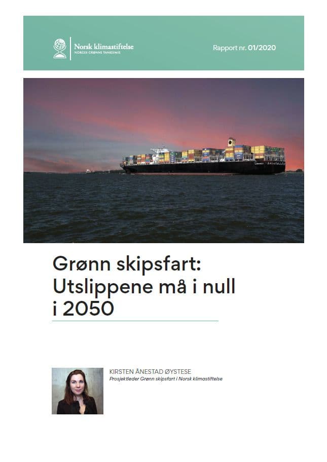 Forsiden av Grønn skipsfart: Utslippene må i null i 2050
