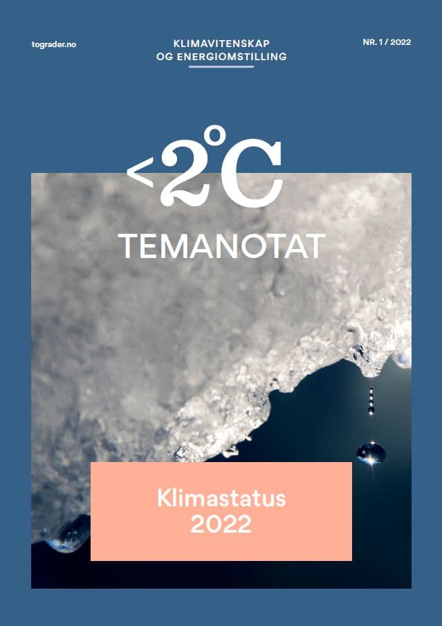 Forsiden av Klimastatus 2022