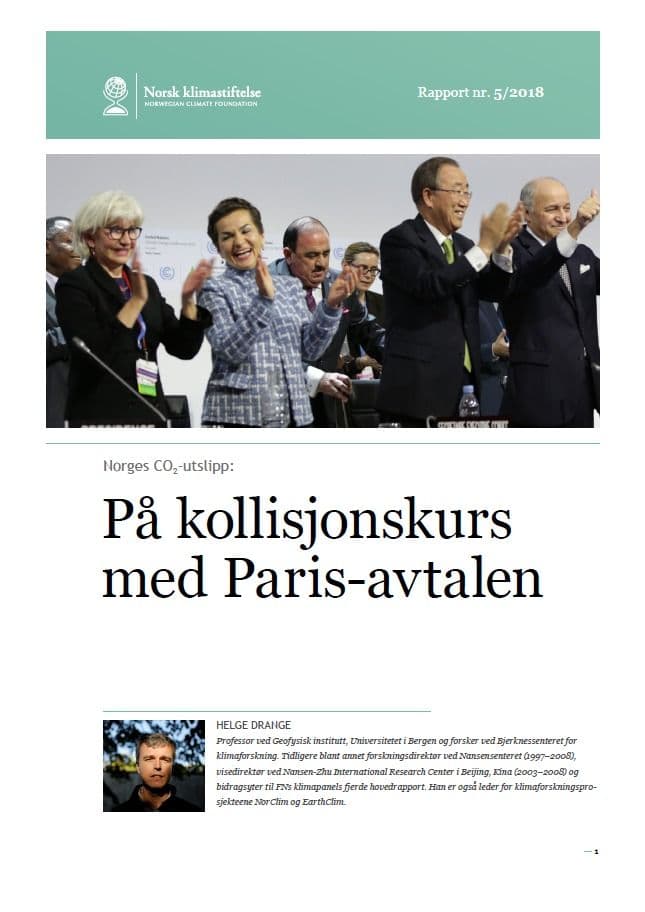 Forsiden av Norges CO₂-utslipp: På kollisjonskurs med Paris-avtalen