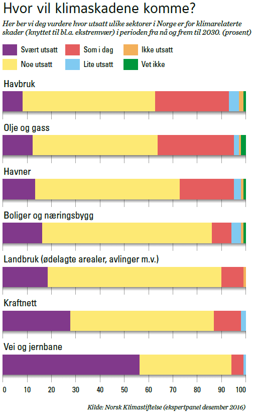 Graf som viser resultatene av spørrundersøkelsen.