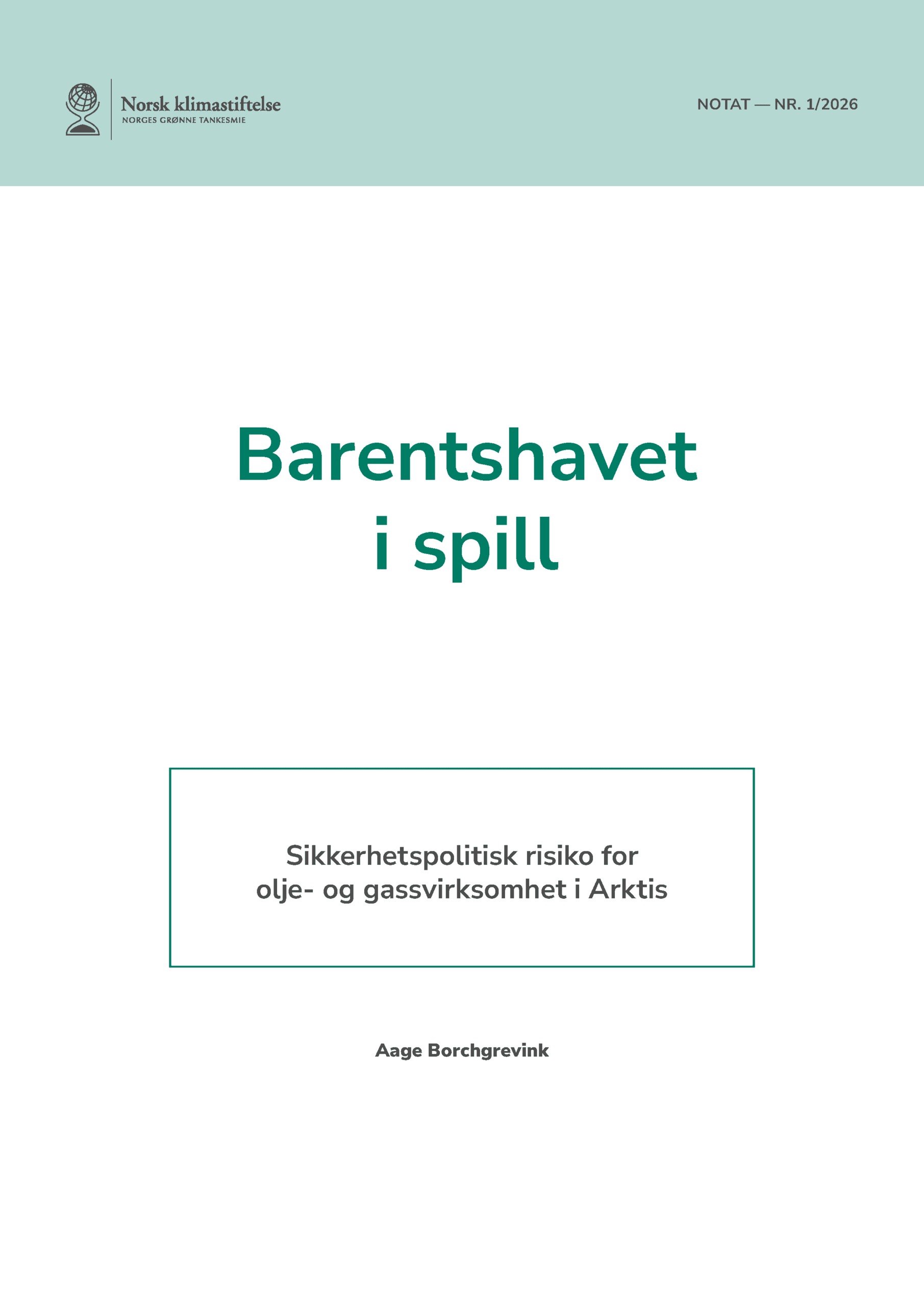 Forsiden av Barentshavet i spill